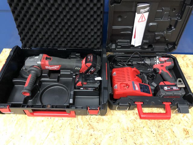 839744-1 1st Screwdriver Milwaukee M18 CBLDD & 1st Angle Grinder Milwaukee M18 CAG125X