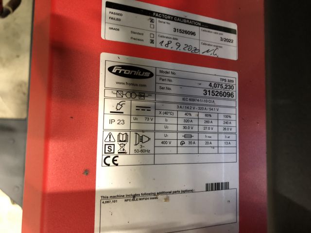 839749-10 1st Weld Fronius TPS 320i
