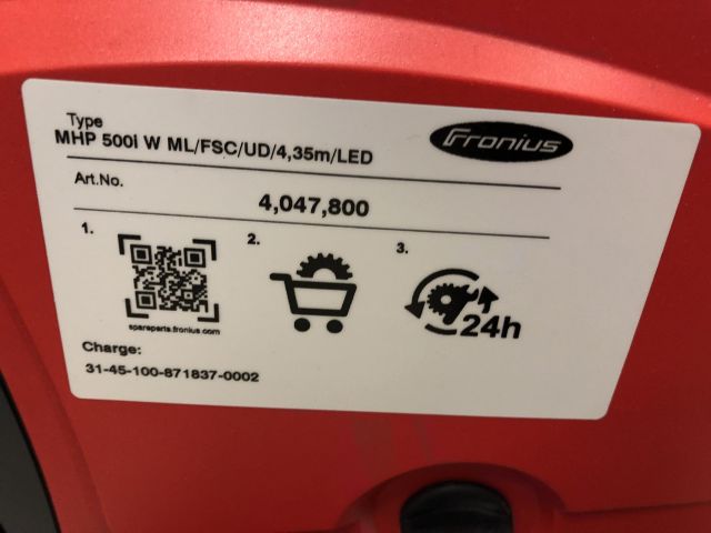 839749-12 1st Weld Fronius TPS 320i