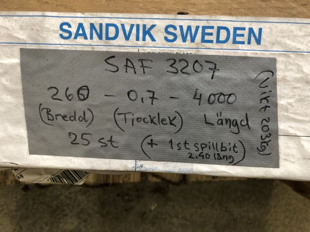 839872-11 Lot with approx. 5.4 Ton Sheet metal strip SAF 3207
