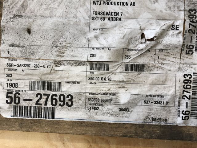 839872-12 Lot with approx. 5.4 Ton Sheet metal strip SAF 3207