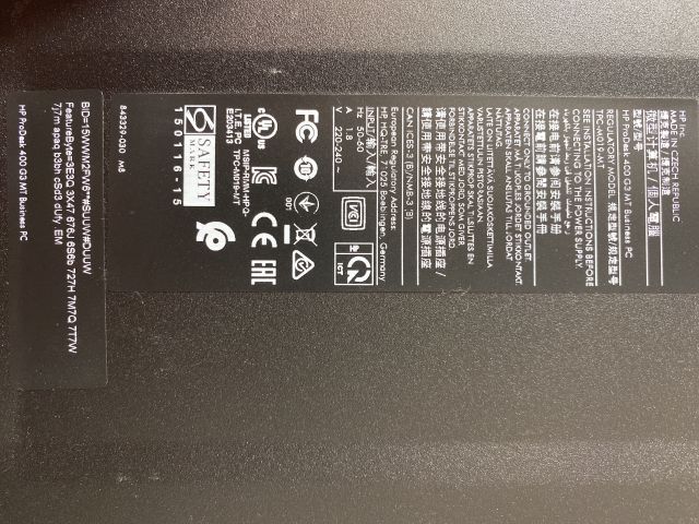 840236-5 Desktop HP Prodesk 400G3