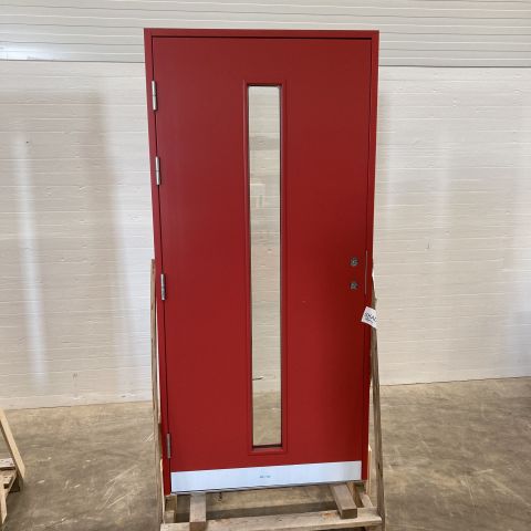 840342-1 Exterior door Kronoslätt Glass Premium 10x21 NCS S 3060-Y90R (Damaged)