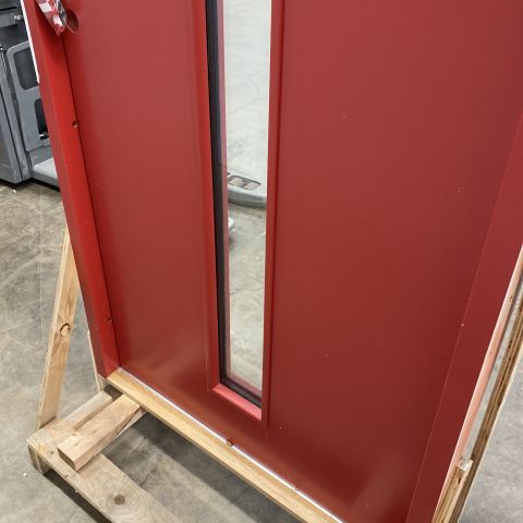 840342-7 Exterior door Kronoslätt Glass Premium 10x21 NCS S 3060-Y90R (Damaged)