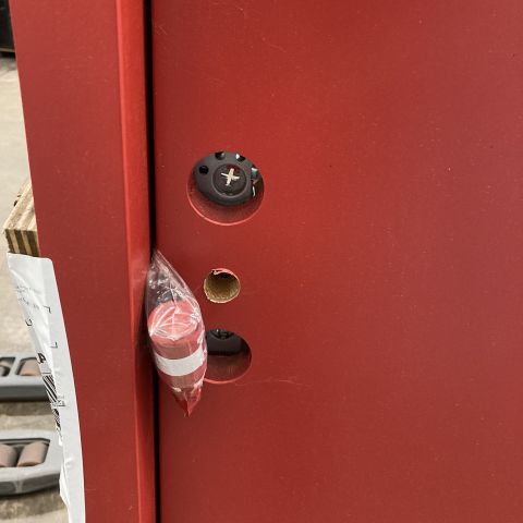 840342-8 Exterior door Kronoslätt Glass Premium 10x21 NCS S 3060-Y90R (Damaged)