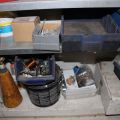 794502-12 Workshop shelf with contents, nails, screws etc.