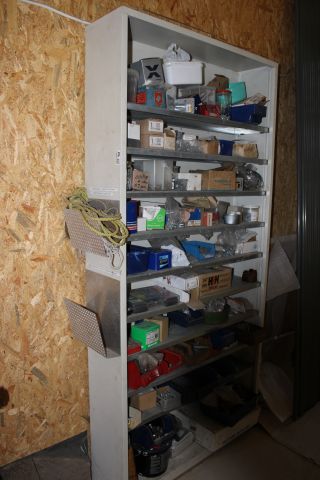 794502-15 Workshop shelf with contents, nails, screws etc.