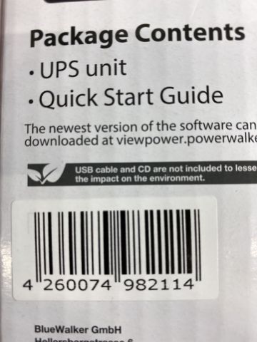 840826-4 UPS device BlueWalker PowerWalker UPS VI 1000 SCL