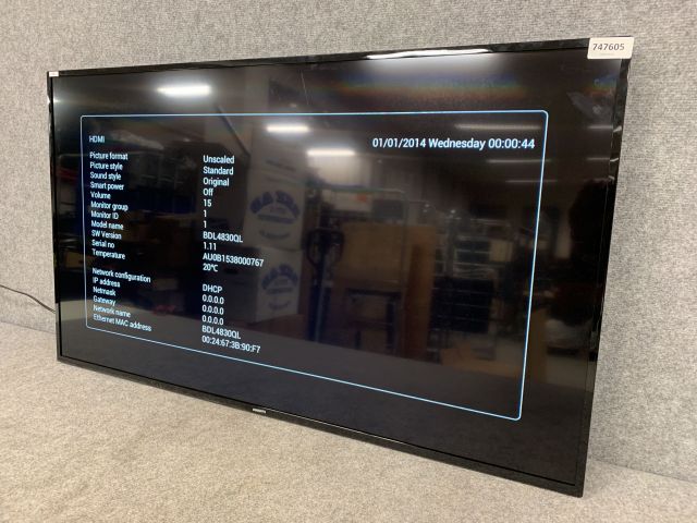 747605-5 TV Philips 48 "BDL4830QL Remote control