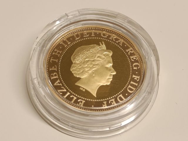 578572-1 Gold coin DNA Double Helix, Two pounds 1993