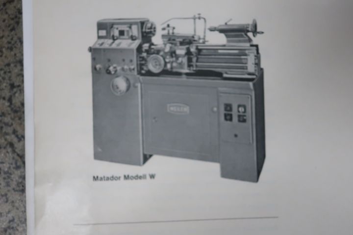 832967-33 Lathe, Weiler Matador model W, with various accessories