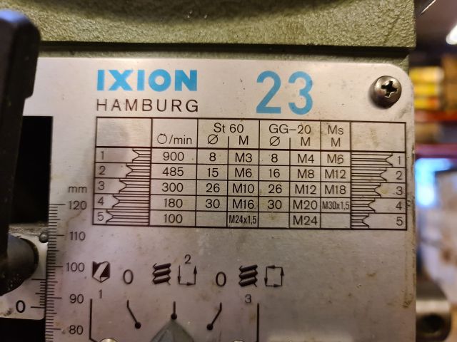 837326-11 IXION Column drilling machine with thread BS 23 GL