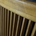 838848-4 Wooden bar counter, 3 chairs, back shelf