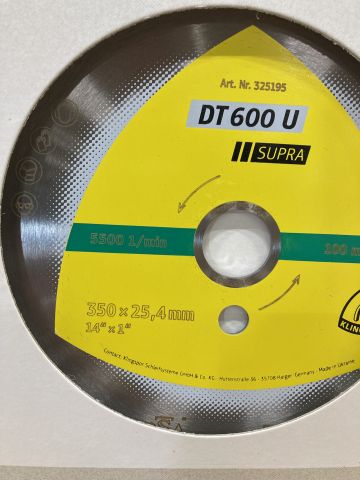 844211-2 Diamond cutting disc Klingspor Supra DT600 U 350x25.4 mm