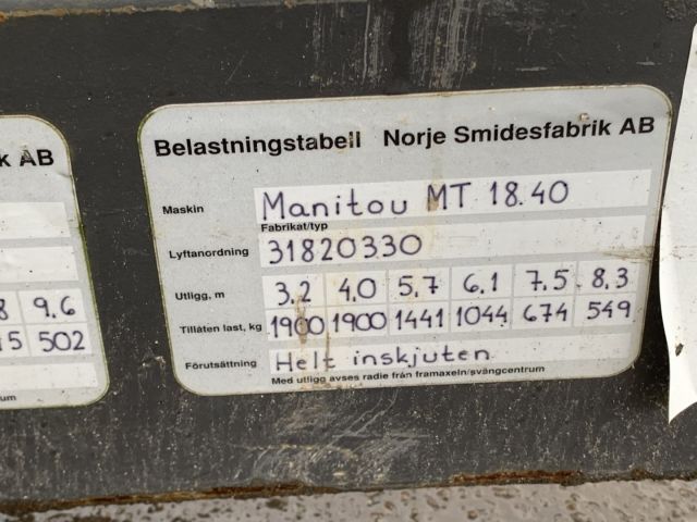 824337-8 Crane arm Manitou MT 1840