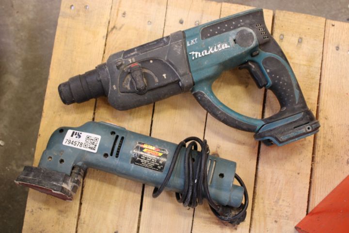 794578-1 Hammer drill - Makita, BHR202 and corner grinder - Dreieck Schleifer