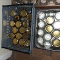 745926-7 Collection of serving trays, wine glasses, glass jars etc.
