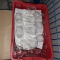 745926-13 Collection of serving trays, wine glasses, glass jars etc.