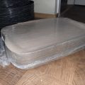 745926-16 Collection of serving trays, wine glasses, glass jars etc.