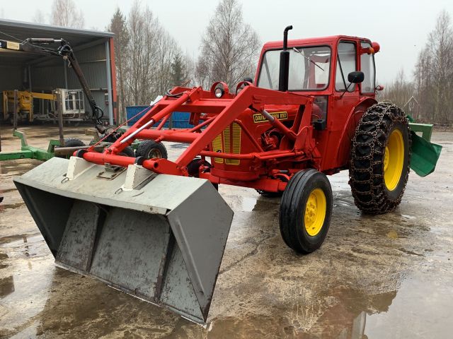 809600-3 Veteran tractor with front loader and snow thrower David Brown 880 -1964