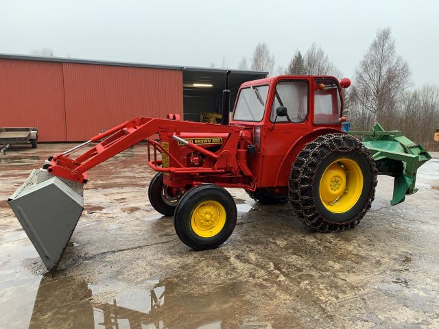 809600-4 Veteran tractor with front loader and snow thrower David Brown 880 -1964