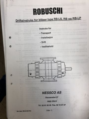 833845-7 Blower unit Robuschi Robox Nessco RB LS 10-20