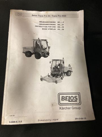 827946-33 Redskapsbärare Belos Transpro 4560 (-2010) med tillbehör