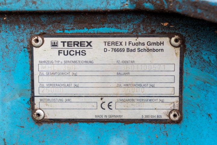 845364-44 Material Handler, TEREX Fuchs MHL 360 - 2007