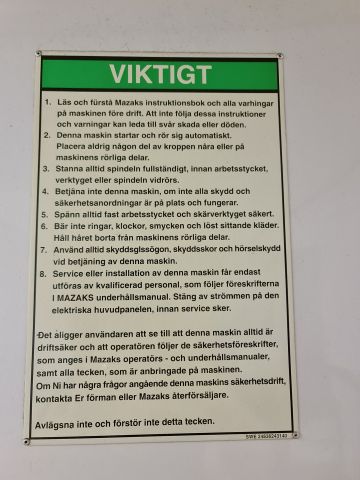 841476-11 Mazak CNC milling machine VTC 20B