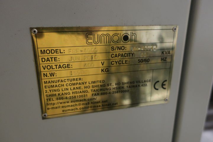 833065-35 Bed milling machine CNC, EUMACH FBE-4000 -2010