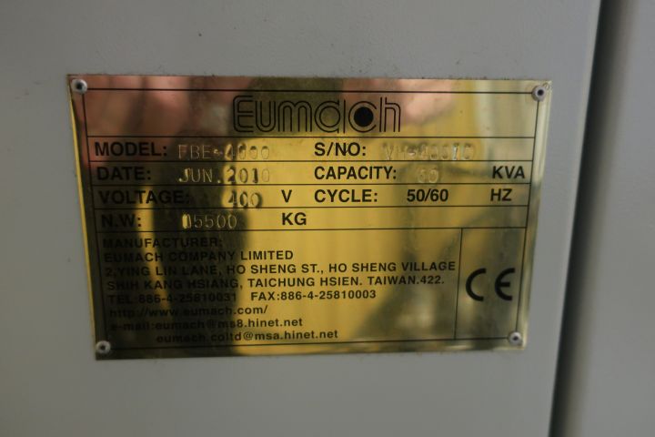 833065-36 Bed milling machine CNC, EUMACH FBE-4000 -2010