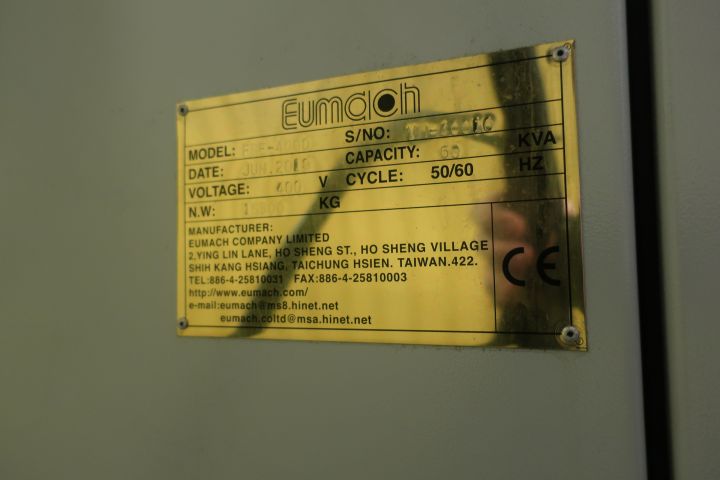 833065-38 Bed milling machine CNC, EUMACH FBE-4000 -2010