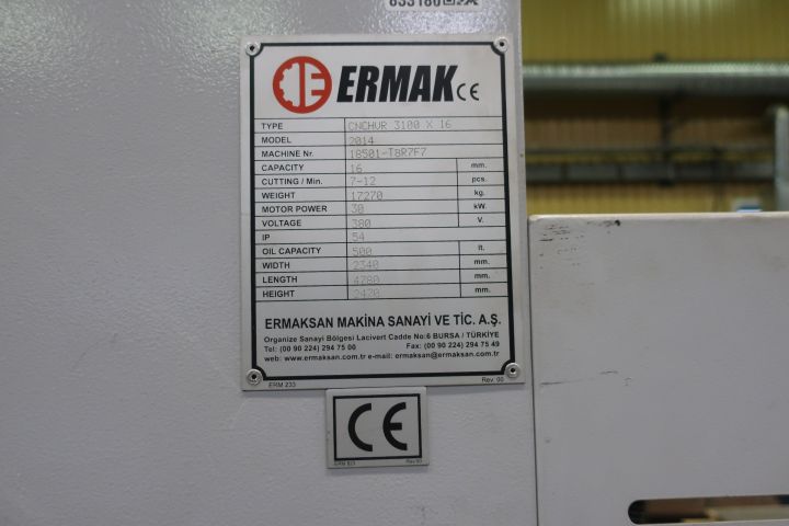 833180-12 Gradsax, ERMAK CNC HVR 3100x16 -2014