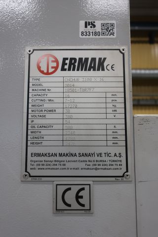 833180-13 Gradsax, ERMAK CNC HVR 3100x16 -2014