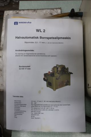 833192-17 Drill grinder, Wedevåg WL-2