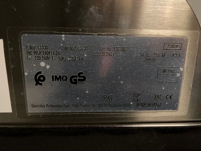 846555-5 Electrolux Libero, electric compact combi oven - 3x1 / 2 GN