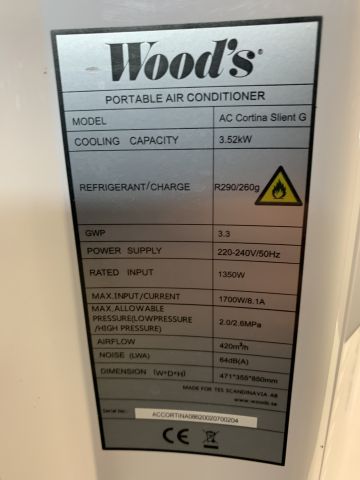 846600-5 Air Conditioning - Wood´s, Cortina Silent G