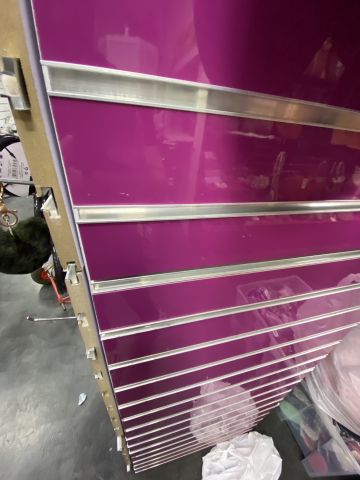 805988-9 Shop fittings, wall shelves, about 35 sections