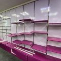 805988-27 Shop fittings, wall shelves, about 35 sections
