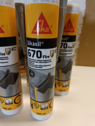 825830-4 Fire protection silicone, Sikasil-670 Fire, 11 x 300 ml