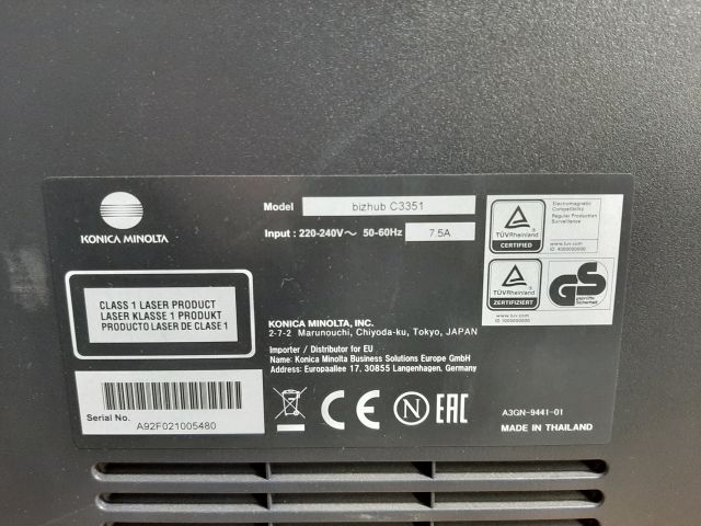 746485-6 Laser Printer - Konica Minolta - Bizhub C3351