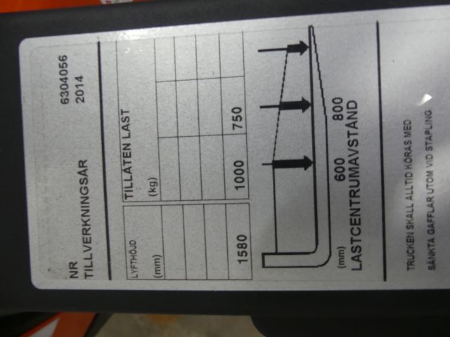 836199-10 Electric industrial truck BT HWE 100