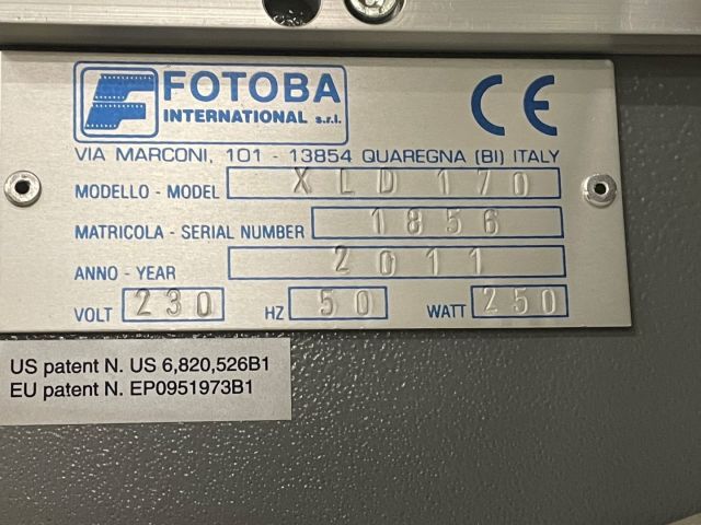 847885-2 Large format cutter from Fotoba XLD170