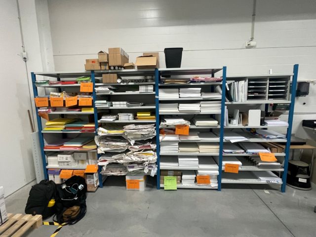 847993-2 Sheet metal shelves 15 sections