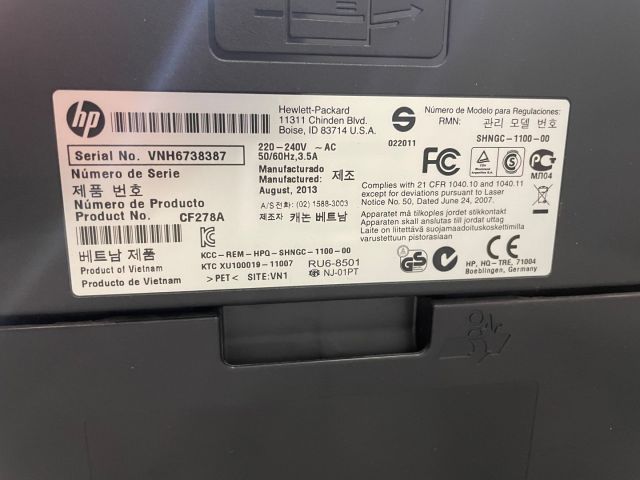 848061-12 Two printers, HP Laserjet P3015 and Pro 400