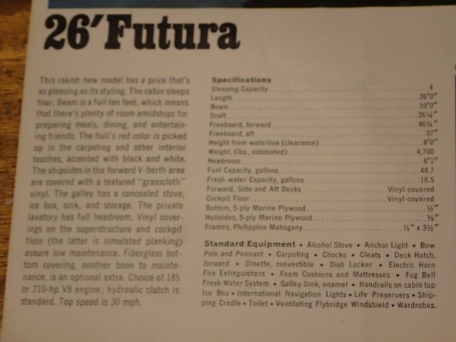 753524-159 Chris Craft Cavalier Futura 26ft. 1969 #No Reservation#