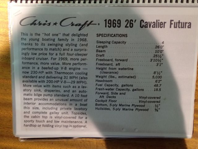 753524-162 Chris Craft Cavalier Futura 26ft. 1969 #No Reservation#