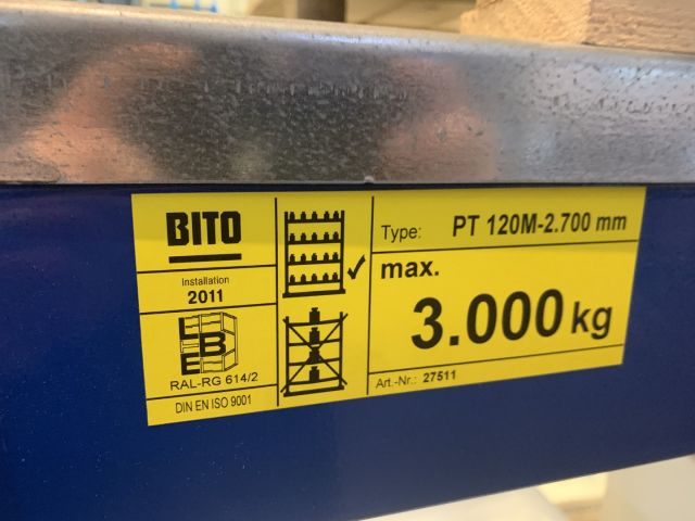 848104-12 Pallet rack Bito 39 sections -2010