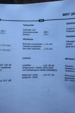 851672-71 Telescopic loader, MANITOU MRT 3050 -2013