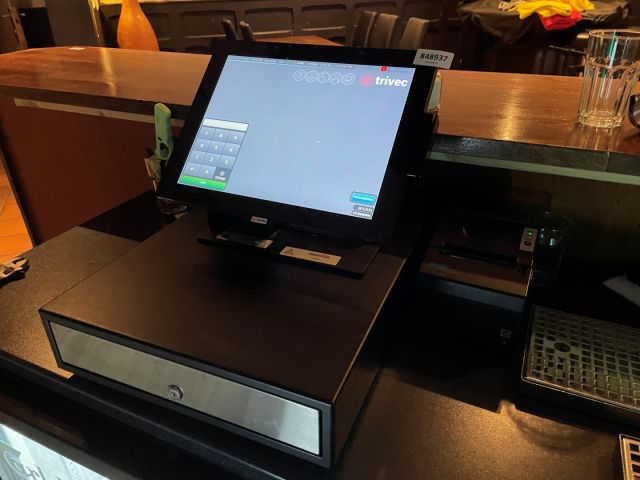 848937-1 Cash register with receipt printer and cash register AURES